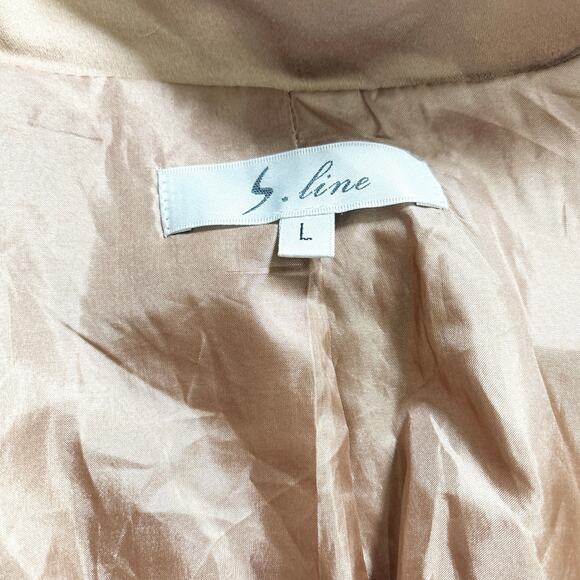 S. Line Double Breasted Belted Jacket - Size L - Picture 6 of 7